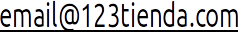 Dirección de correo electrónico de 123tienda.com